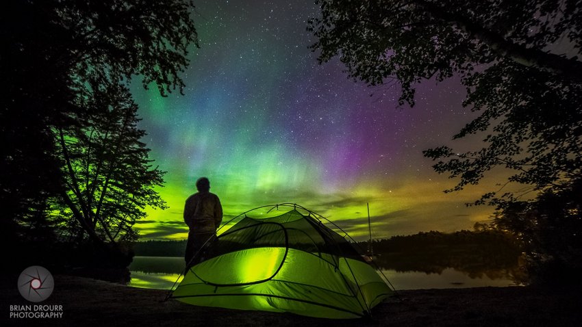 Aurora while Camping by Brian Drourr Photography