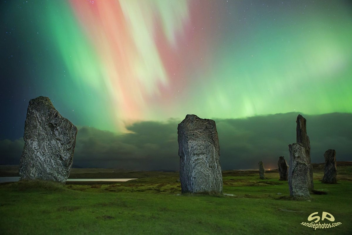 Aurora Borealis Callanish Standing Stones, Isle of Lewis, Scotland