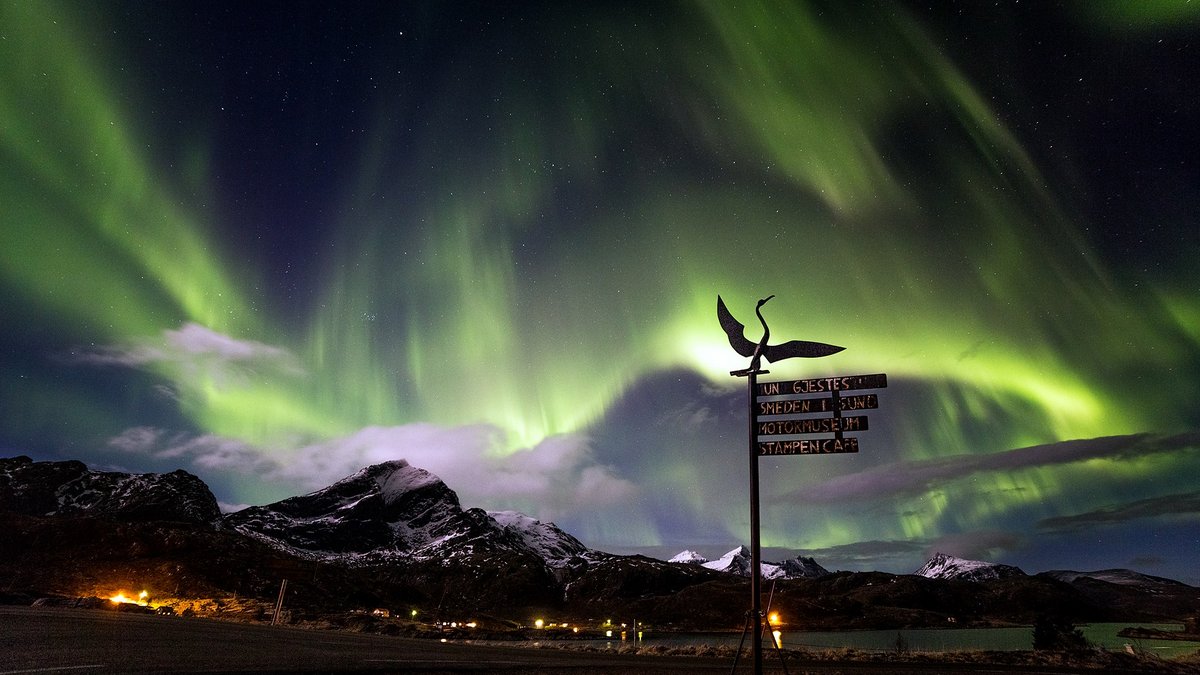 Aurora Borealis Lofoten islands Norway