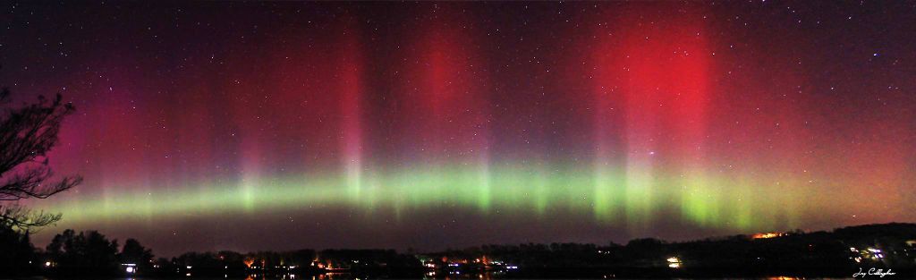 Aurora Borealis in Peterborough, Ontario, Canada