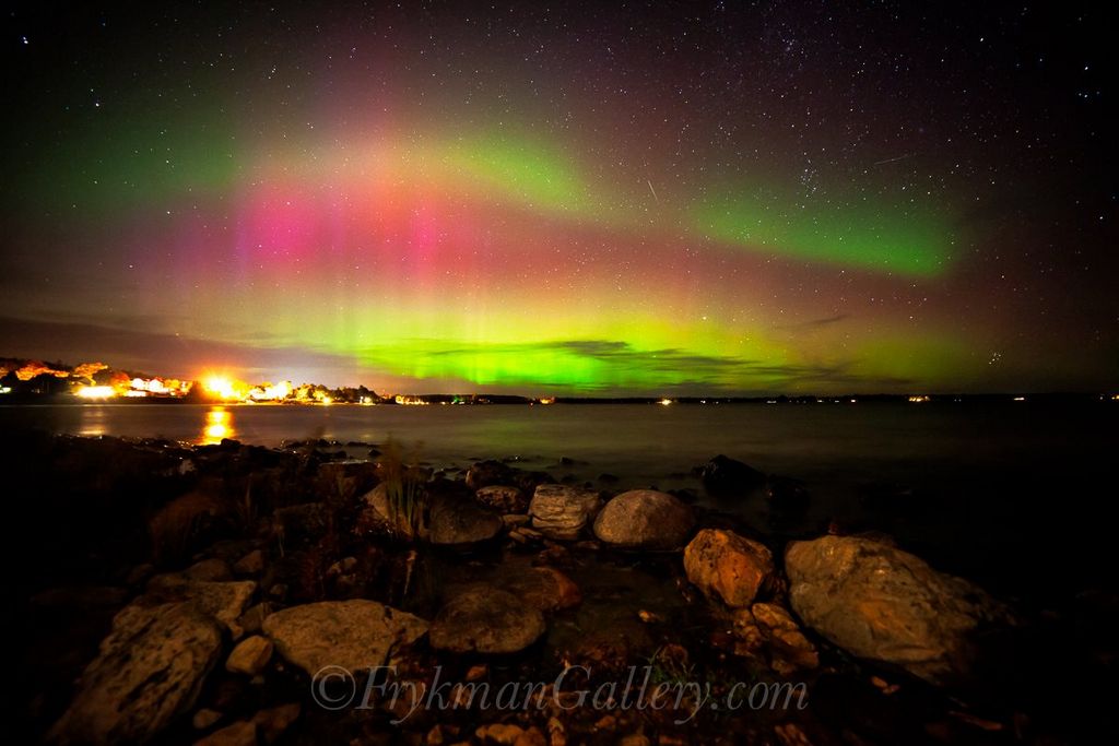 Aurora Borealis in Baileys Harbor, Door County, Wisconsin